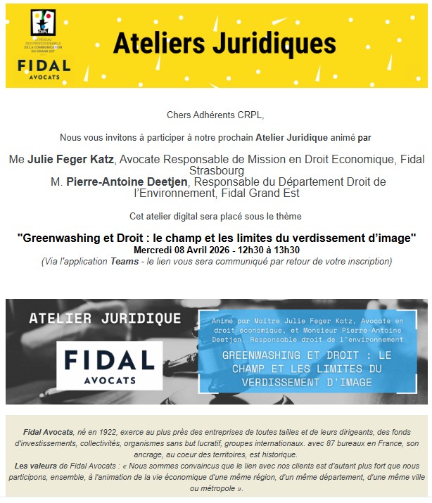 invitation atelier FIDAL 8 avril 2026